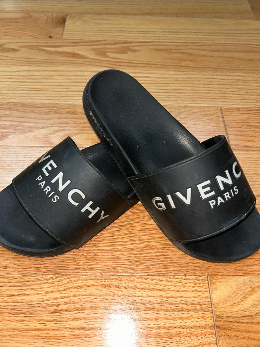 Givenchy Black Logo Slide Sandals